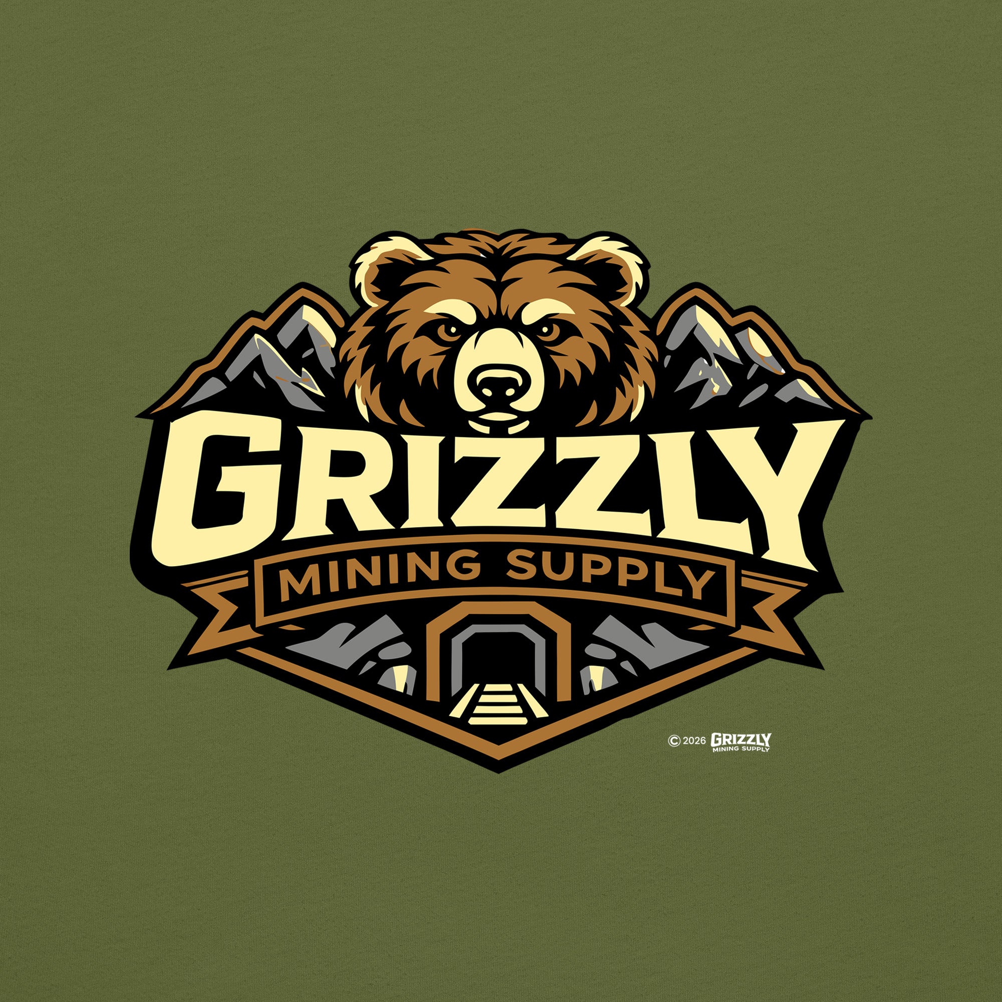 Grizzly Mining Supply Logo Unisex T-shirt