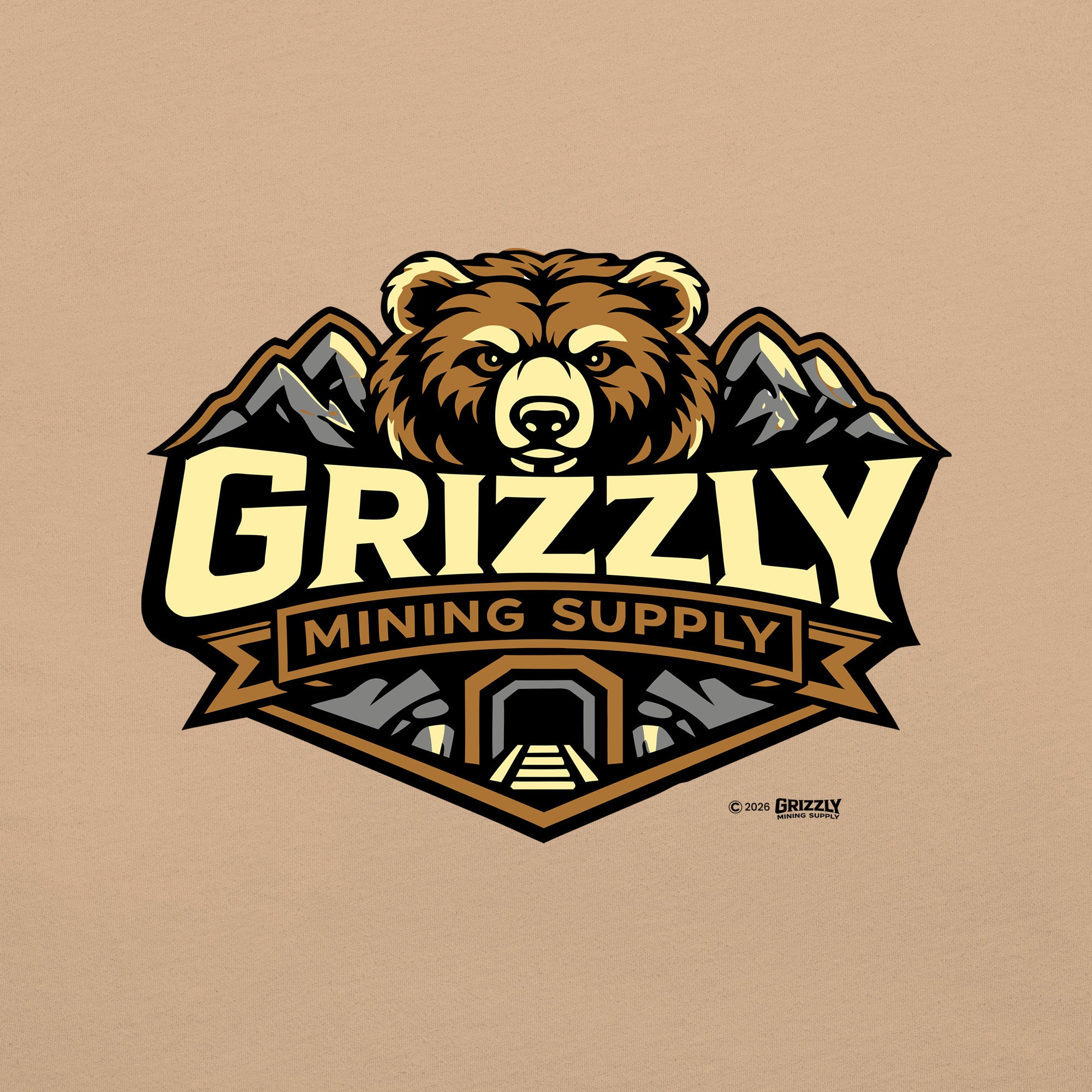 Grizzly Mining Supply Logo Unisex T-shirt