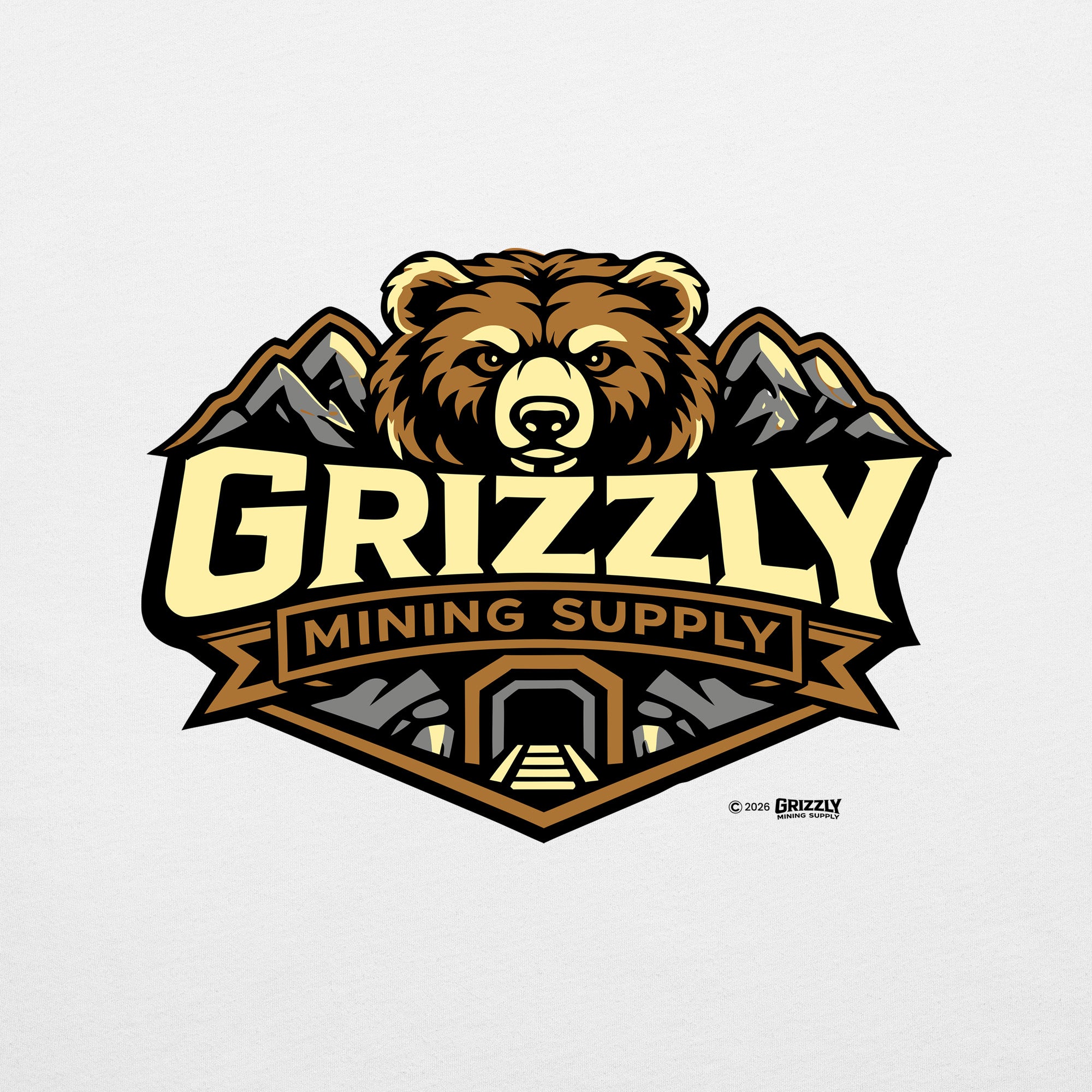 Grizzly Mining Supply Logo Unisex T-shirt